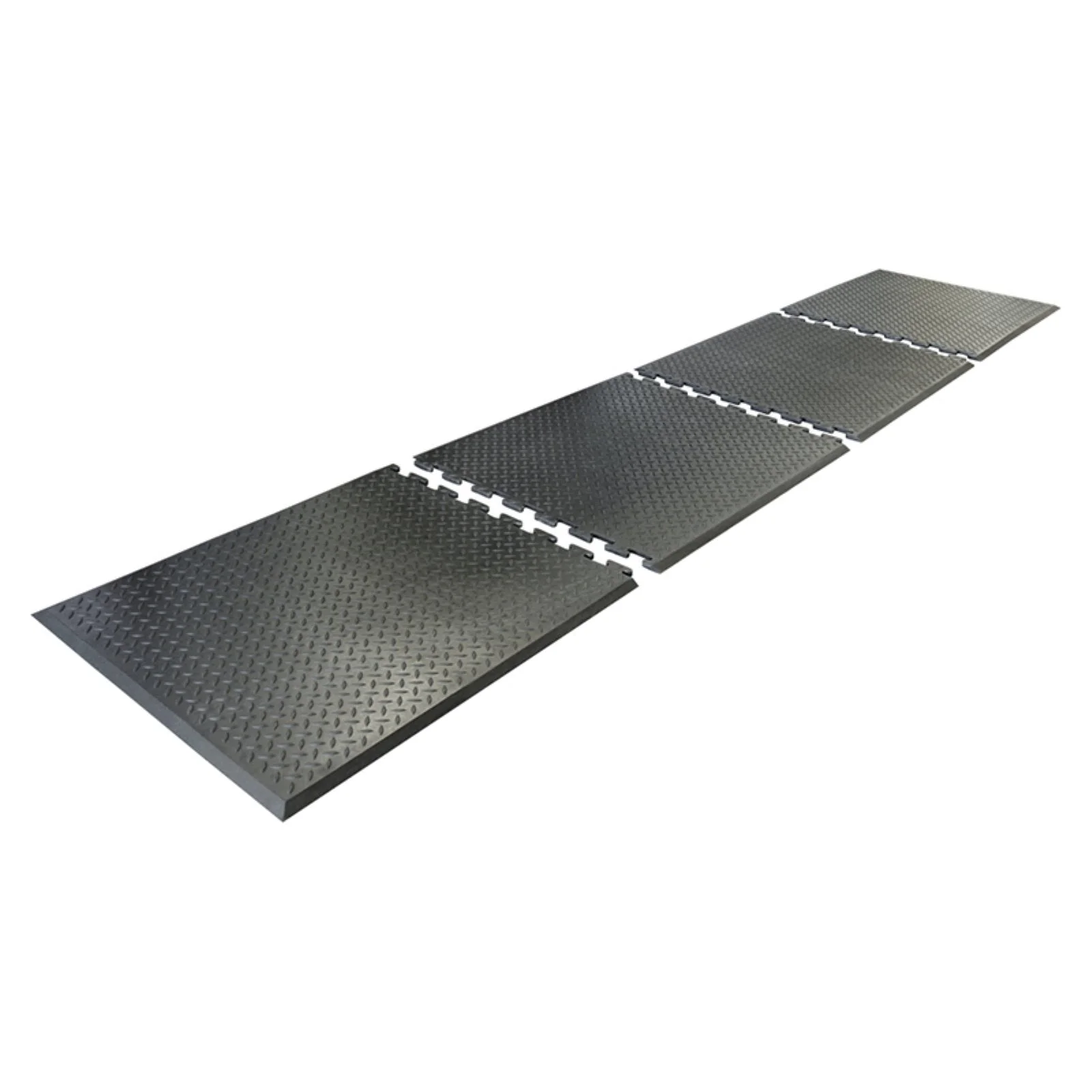 Rubber-Cal "Foot-Rest" Interlocking Anti-Fatigue Floor Mat - 1/2 in x 28 in x 31 in - Finished Tile - image 4