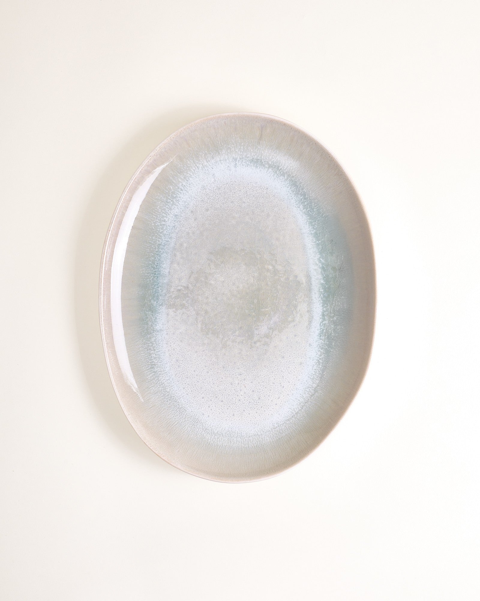 Areia Servierplatte L oval grau