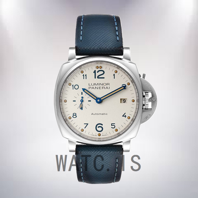 Panerai Luminor Due 44mm Men PAM00906 Leather Strap
