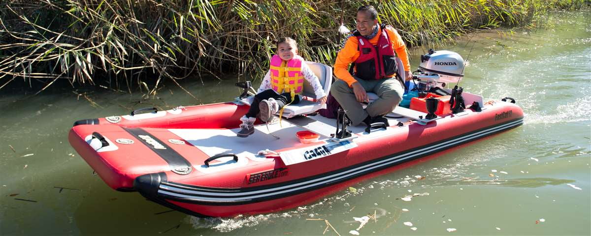 Sea Eagle FastCat12 Inflatable Catamaran Boat Deluxe Package - Image 3
