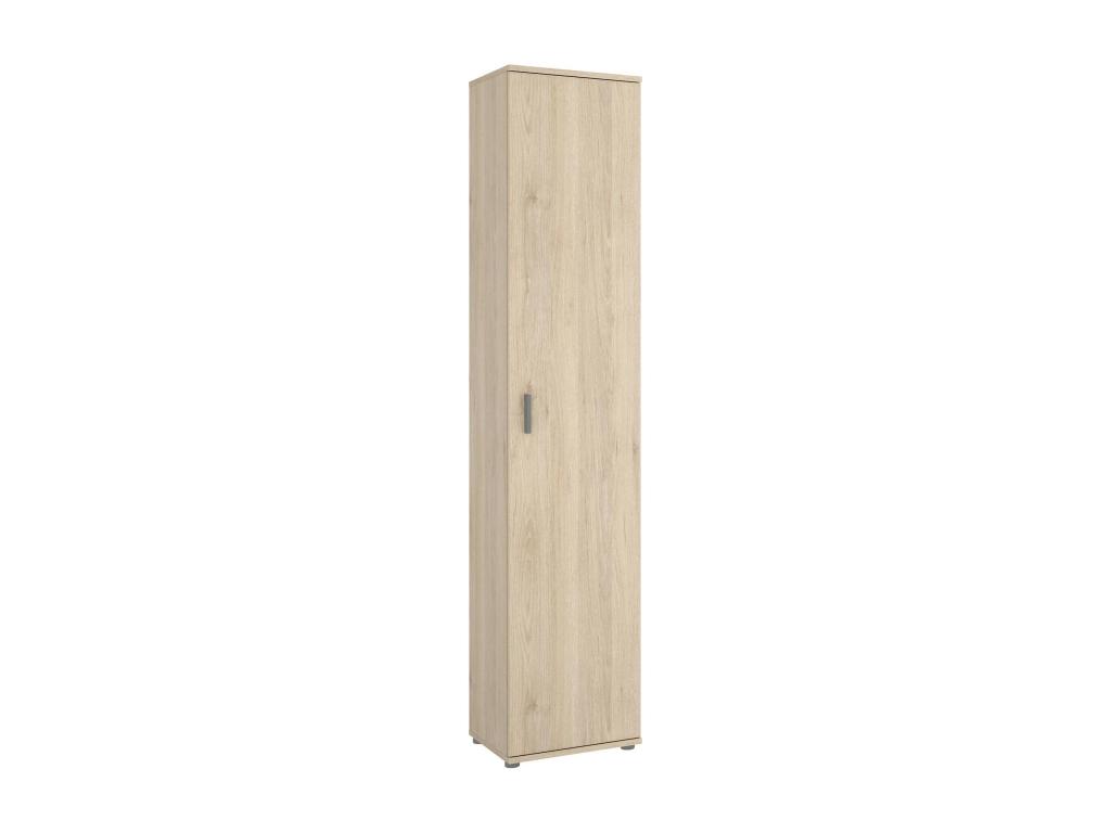 Armario multiusos Cozetiq - Unidad de almacenamiento multifuncional - Armario de 1 puerta - 39x35h190 cm - Roble