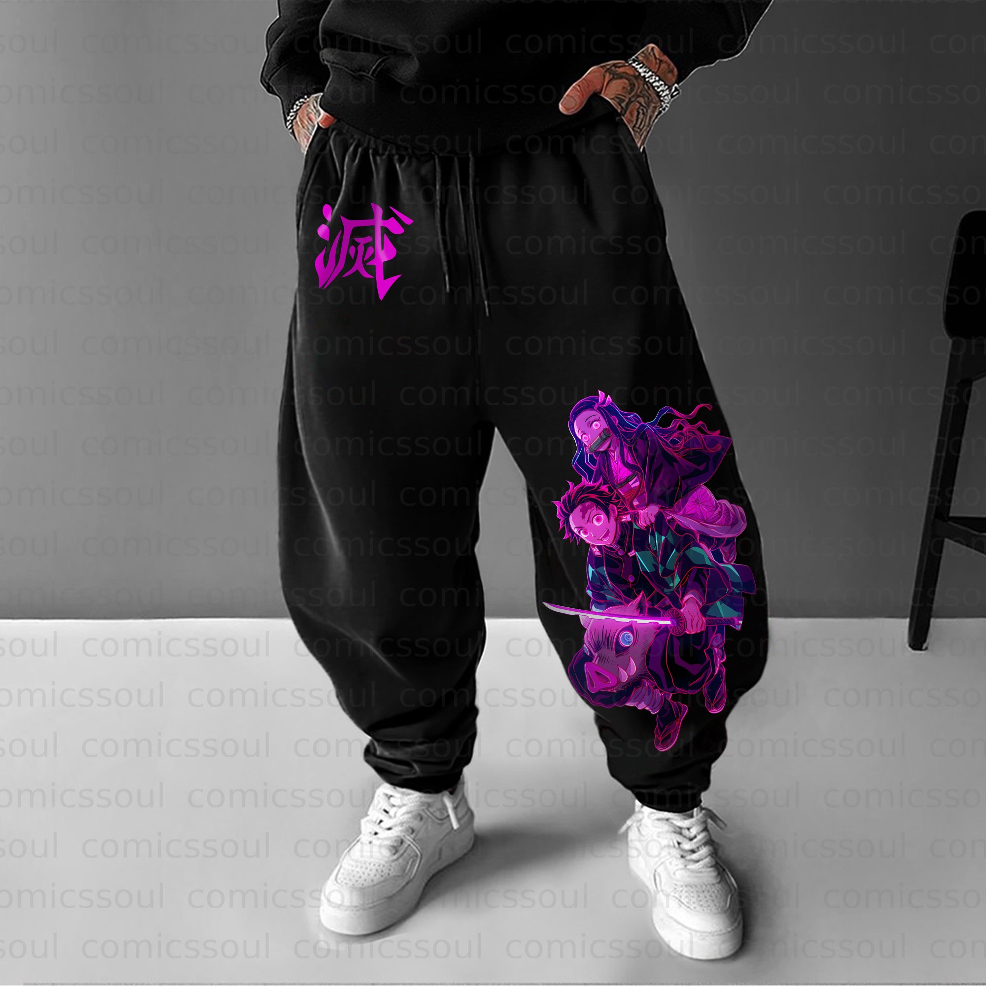 Unisex Anime Inspired Vintage Pants丨Comicssoul