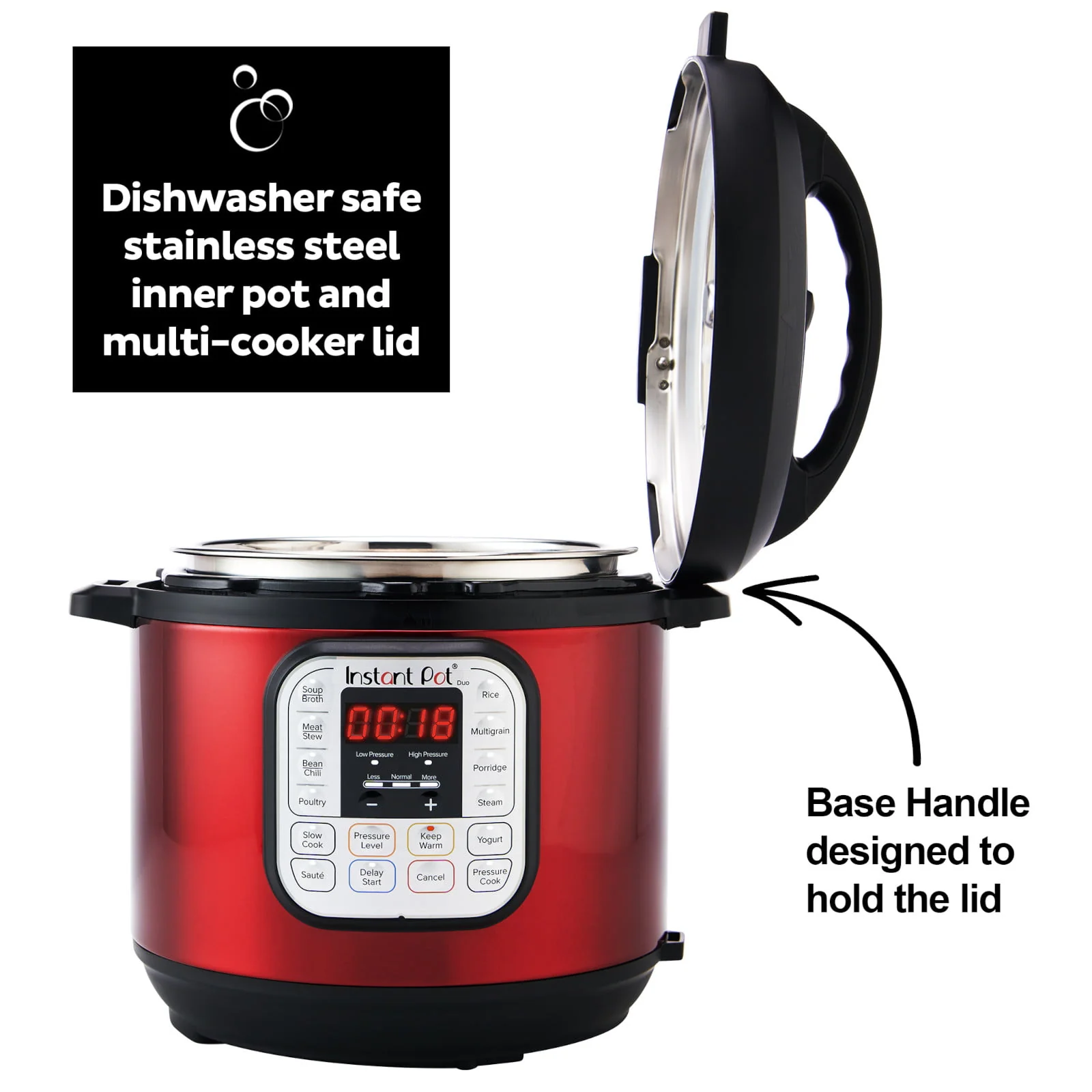 Instant Pot Duo-?6 Quart Multi-Cooker, Red Stainless Steel - Image 6