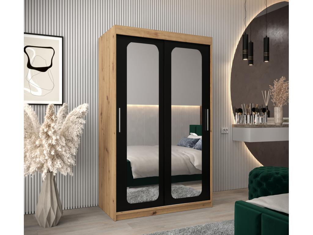 ARMARIO Nestliq T3 DE PUERTAS CORREDERAS 200/120/62 2 puertas artisan/negro