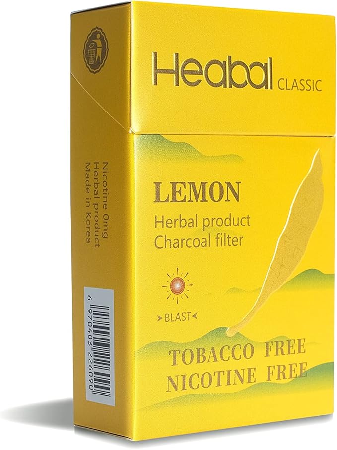 HEABAL Herbal Cigarettes – Tobacco Free, Nicotine Free – Lemon