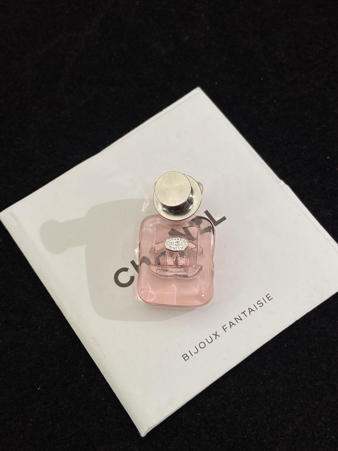 Chanel Pink Jelly Perfume Bottle Brooch - Original Replica Club