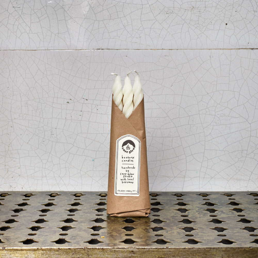 Lot de 3 bougies spirales - Blanc