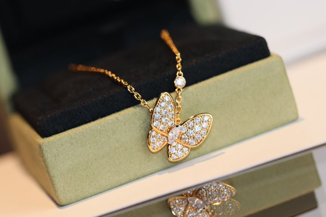 VCA Two Butterfly Pendant Necklace - Original Replica Club