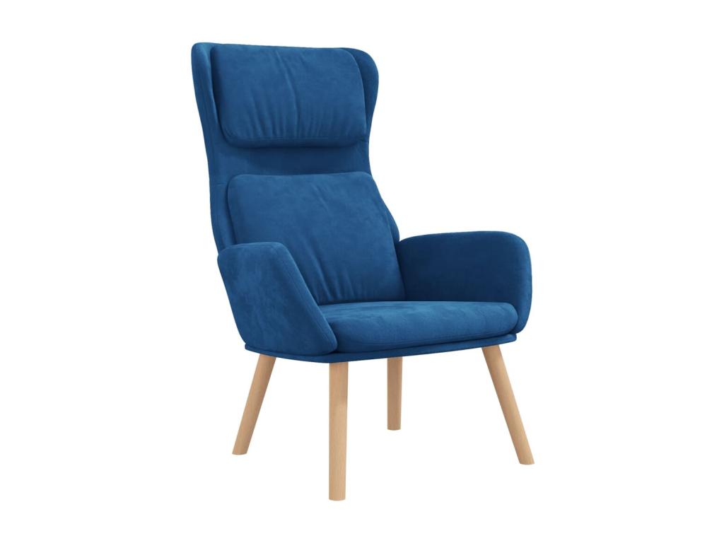 Sillón de Confortzx de terciopelo azul