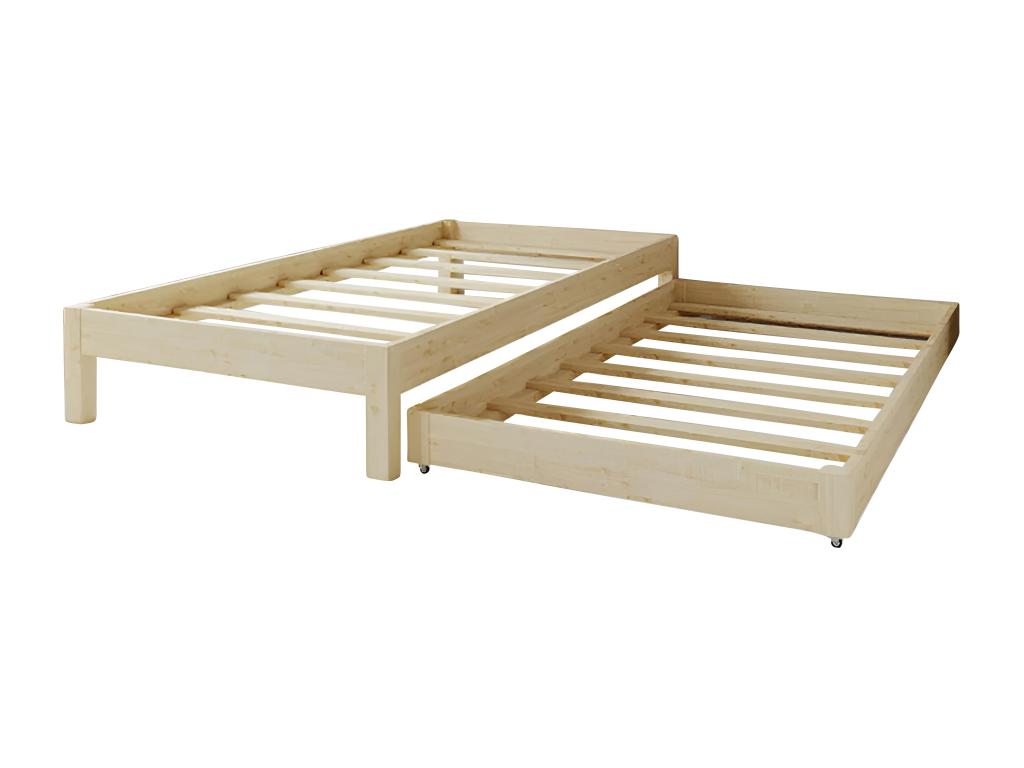 Cama individual con segunda cama