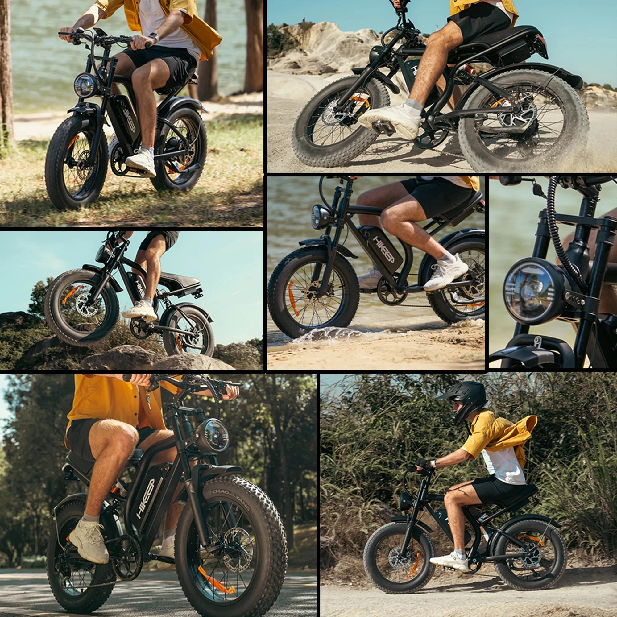 HiKeep Adult Fat Tire Electric Bike, 20 inch, 1500W Peak, 48V 15Ah, Black - K6-L-1.0 - Image 7 HiKeep Adult Fat Tire Electric Bike, 20 inch, 1500W Peak, 48V 15Ah, Black - K6-L-1.0 - Image 7