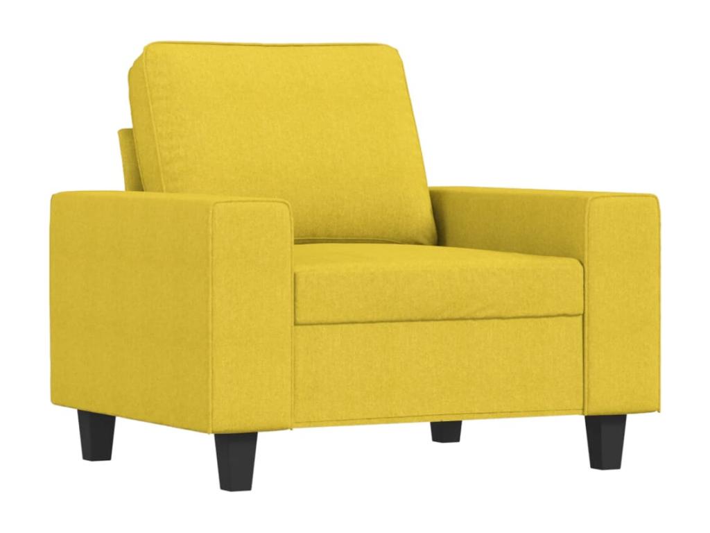 Sillón de tela amarillo claro 60 cm