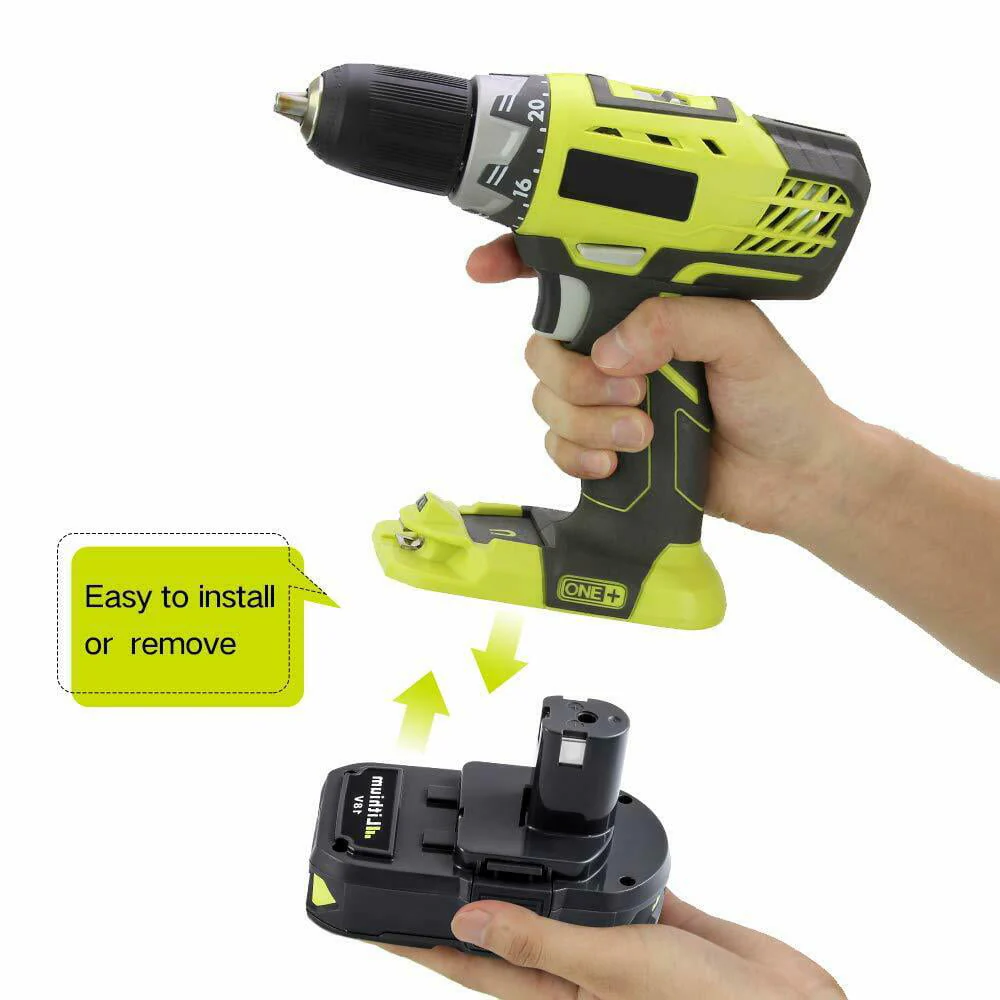 18V Battery for Ryobi ONE+ Chainsaws, Pole Saw, Cultivator, Seed Spreader - Image 4
