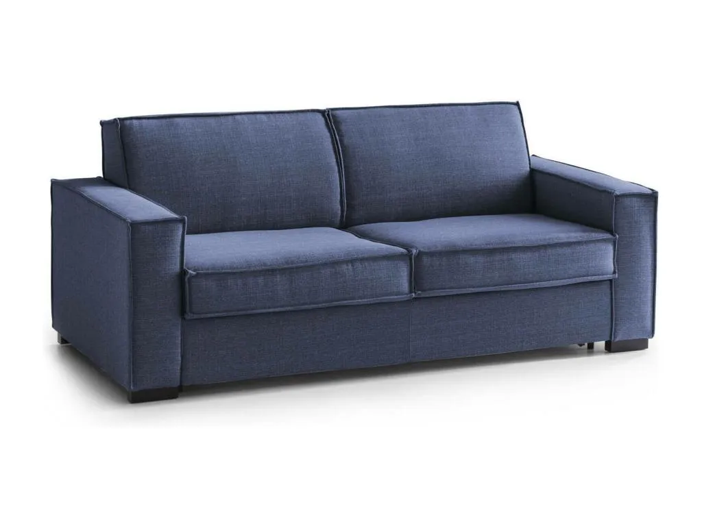 Sofa cama Vivircalido Gran Sofá de 2 plazas Made in Italy Sofá de salón con apertura giratoria en tela acolchada con reposabrazos delgados qtzs93668