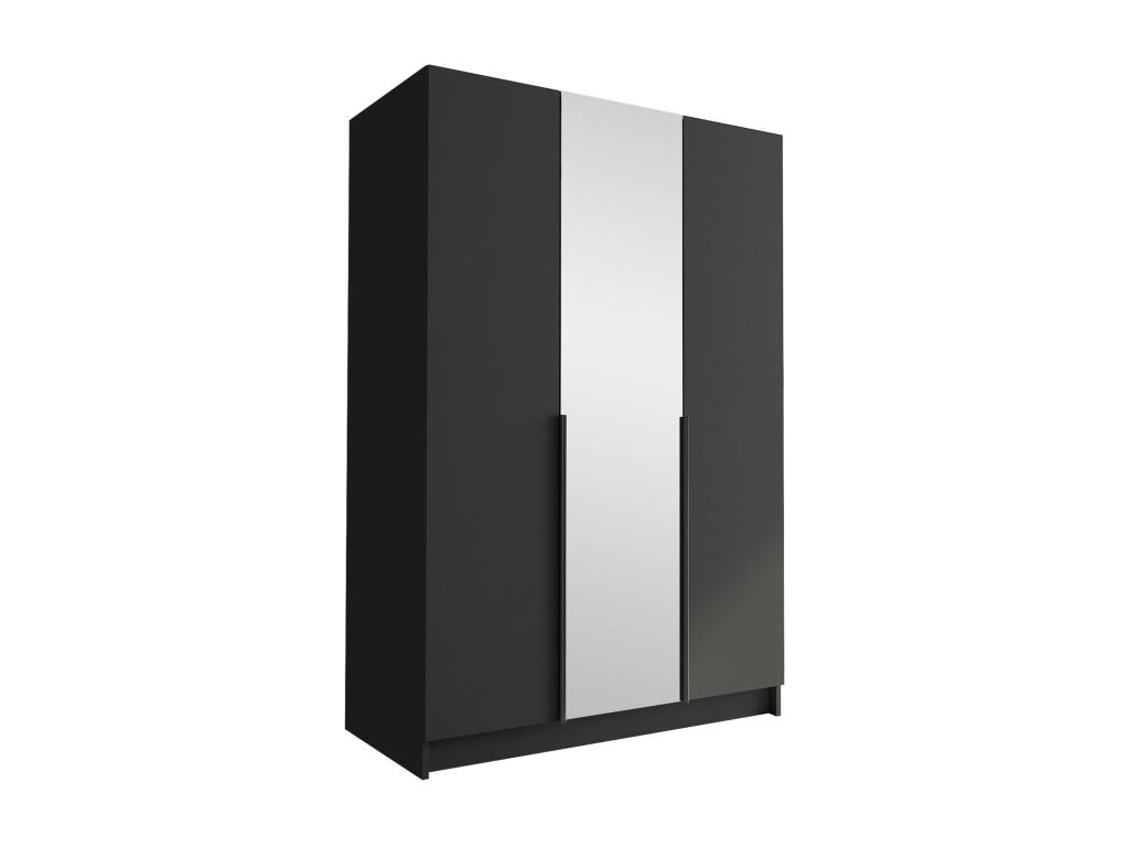 Armario Atlanta 204, Negro, 215x150x58cm, Puertas de armario: Con bisagras