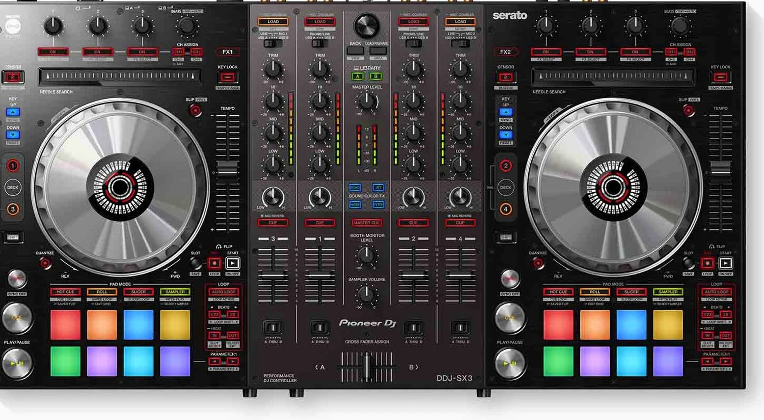 Pioneer DJ DDJ-SX3 4-Channel DJ Controller For Serato DJ Pro - DDJ-SX3 - Image 2 Pioneer DJ DDJ-SX3 4-Channel DJ Controller For Serato DJ Pro - DDJ-SX3 - Image 2