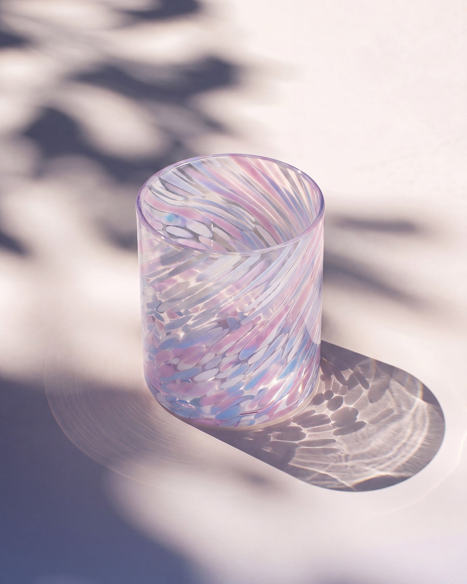 Joia Glas groß drops blau lila