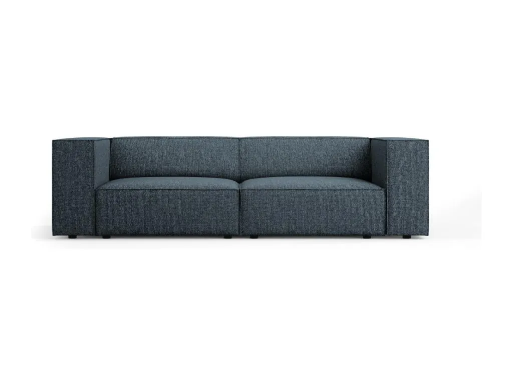 Sofá Vivirsingular de 3 plazas en tejido chenilla color azul medidas 204x102x70 cm uowz59334