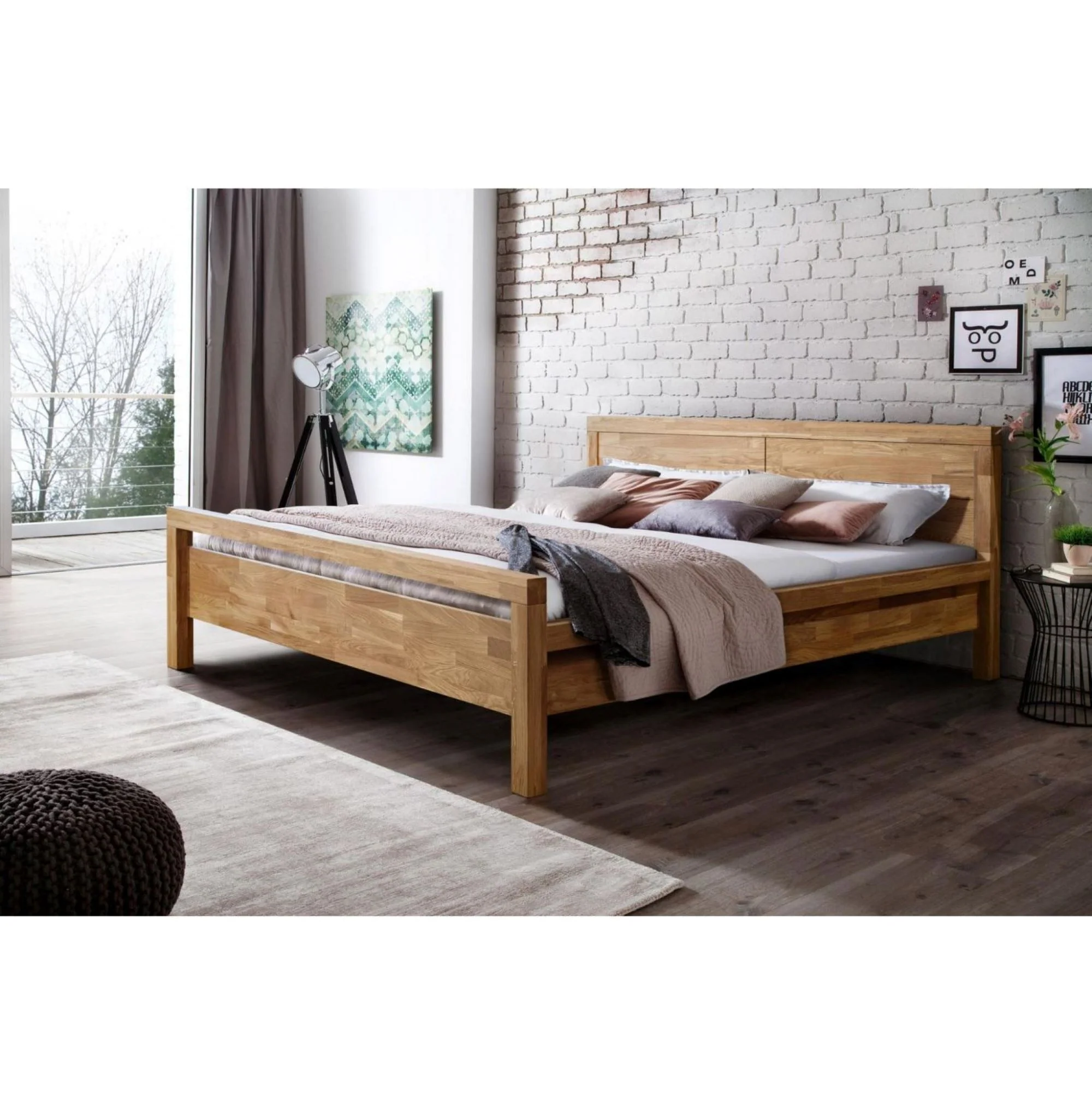 Cama de madera maciza roble Next, 140 x 200 cm./ 160 x 200 cm. / 180 x 200 cm. | NordicStory