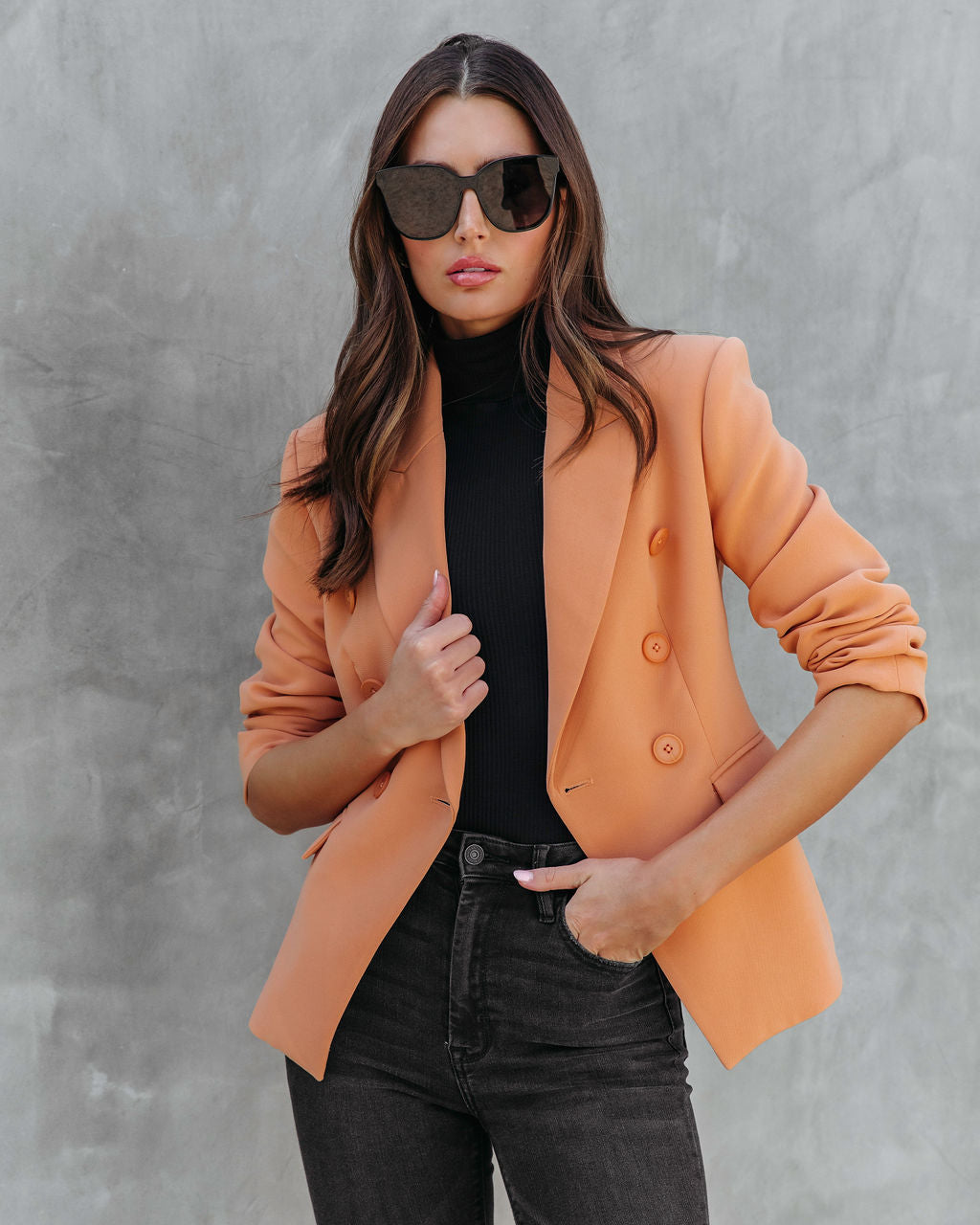 Must Be Baby Pocketed Blazer - Dusty Orange - Se7enfashion