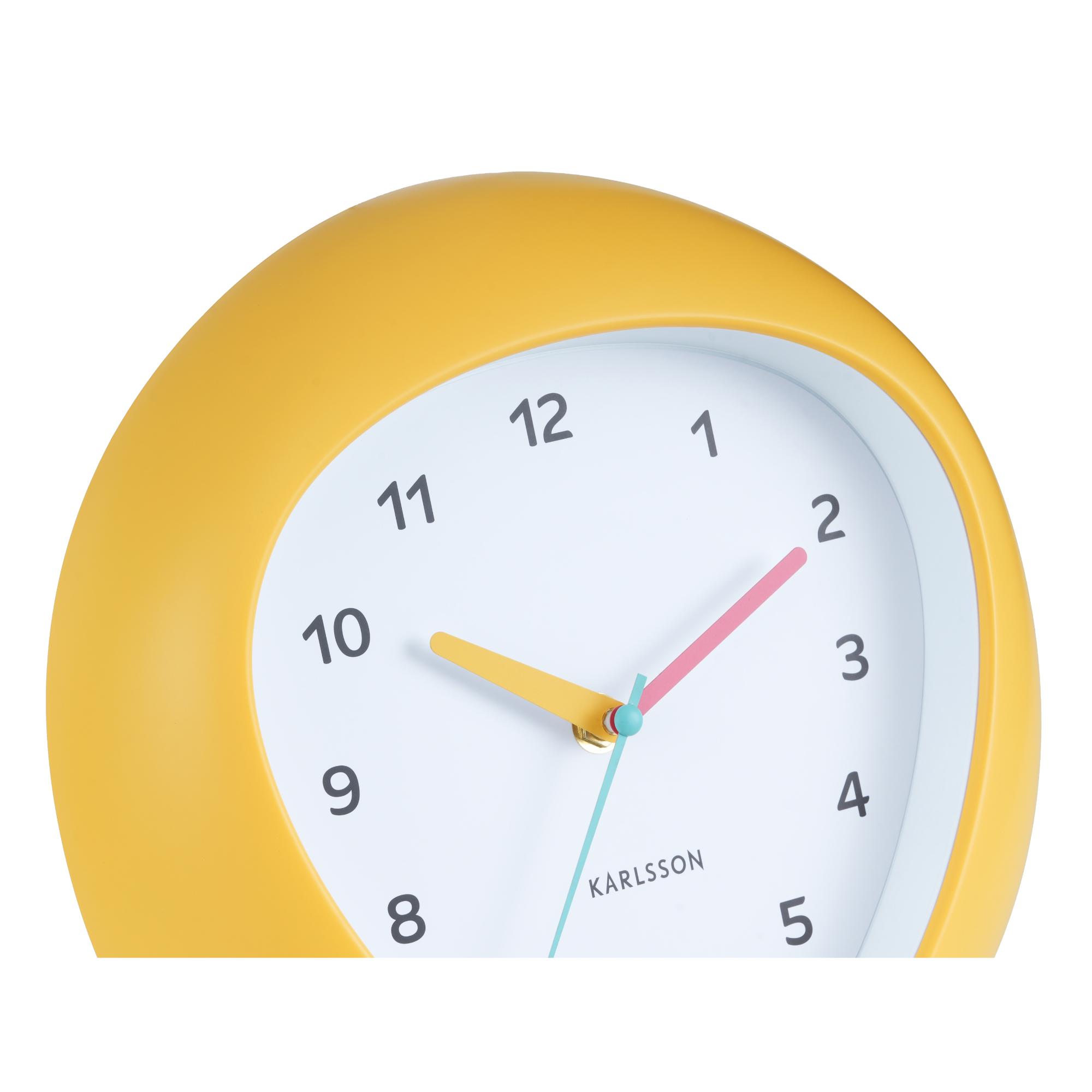 Karlsson Wandklok Funky Vibes - Heldergeel - 4.4x25.5x25.5cm