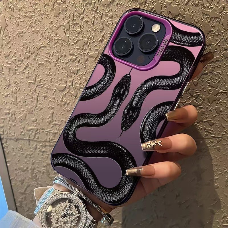 🐍Black Snake Laser iPhone Case 🐍✨