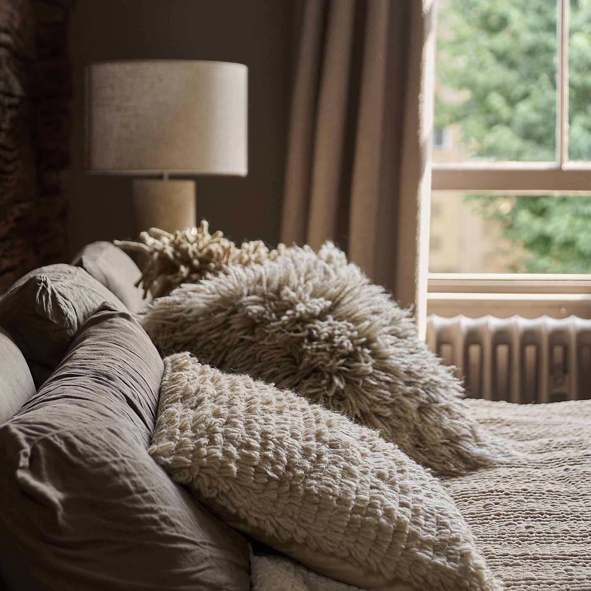 Connie Textured Cushion, Natural