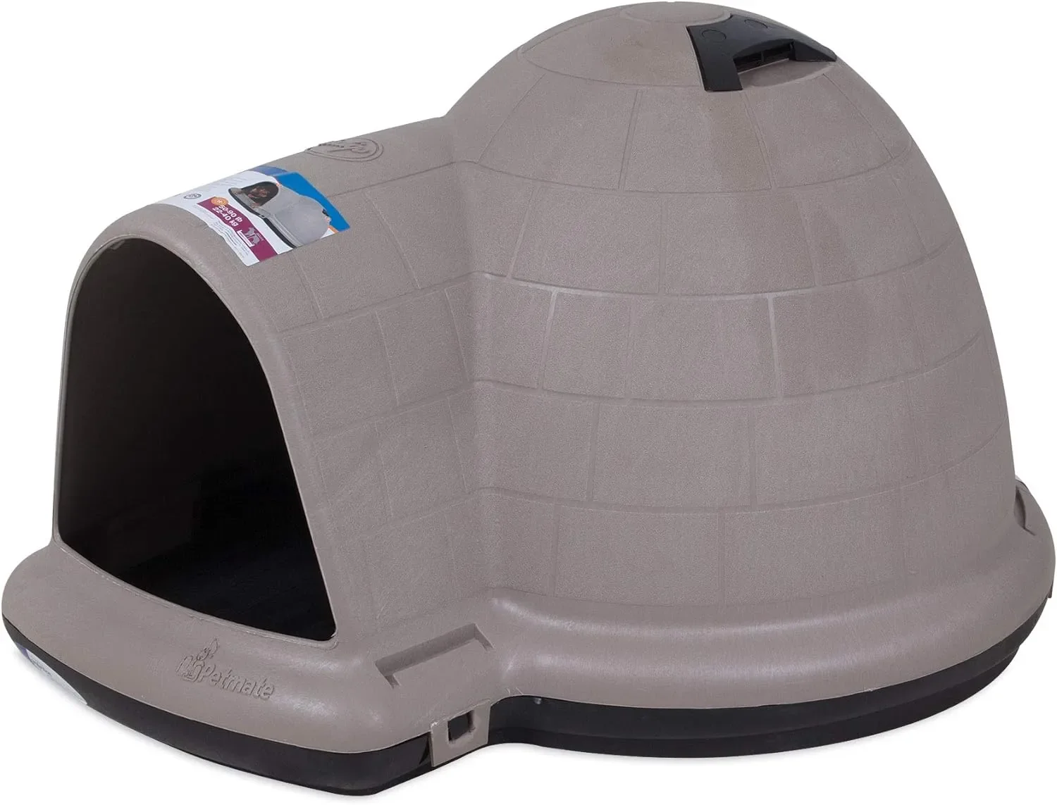 Petmate Indigo Dog House (Igloo Dog House. Made in USA with 90% Recycled Materials. All-Weather Protection Pet