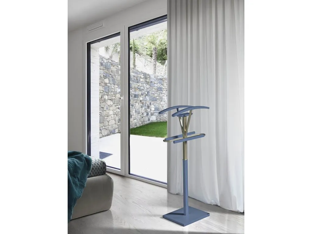 Galán de noche en haya maciza azul 110x47x34 cm modelo Couple. gnl1237163