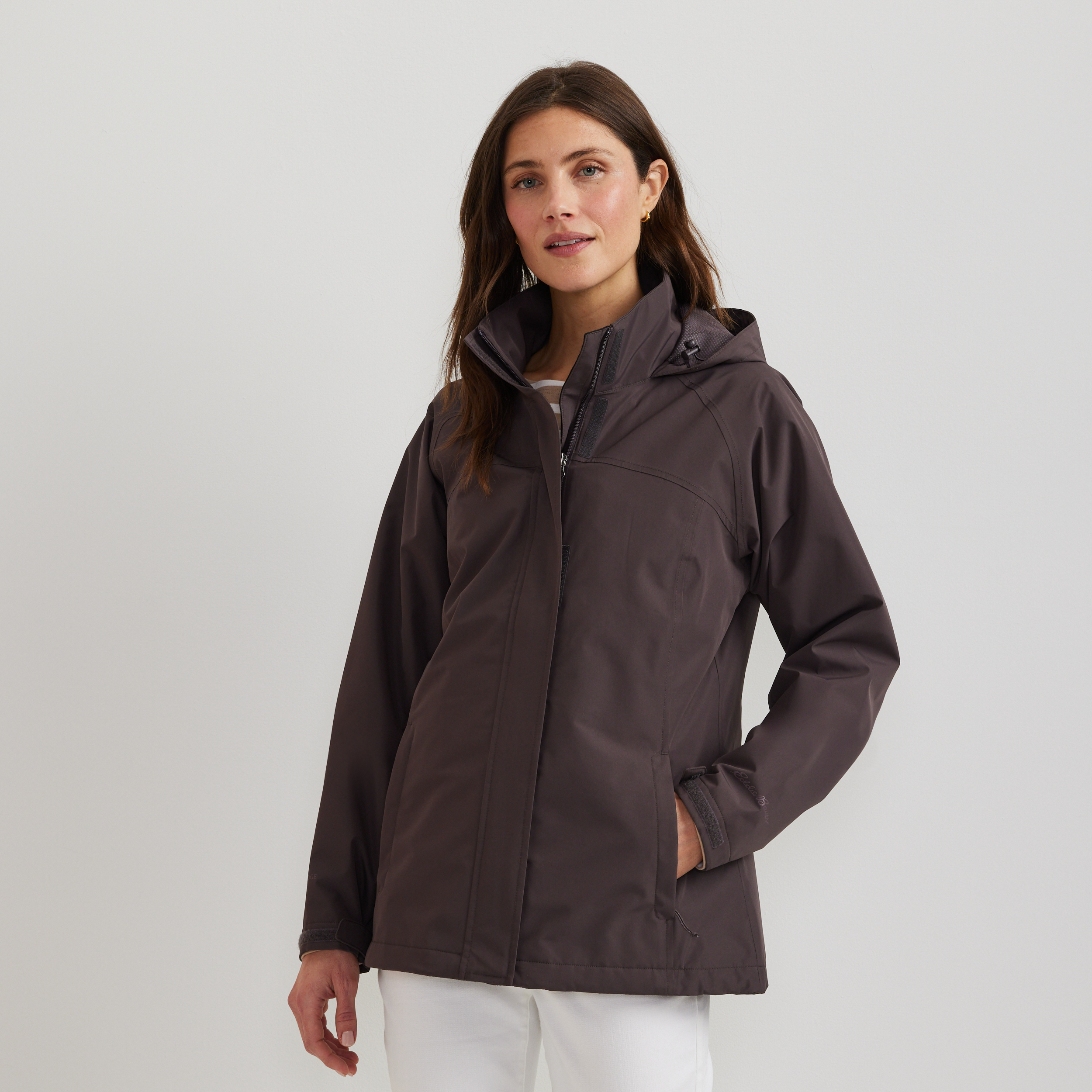 Women's Rainfoil® Waterproof Packable Hooded Rain Jacket - Eddie Bauer Outlet