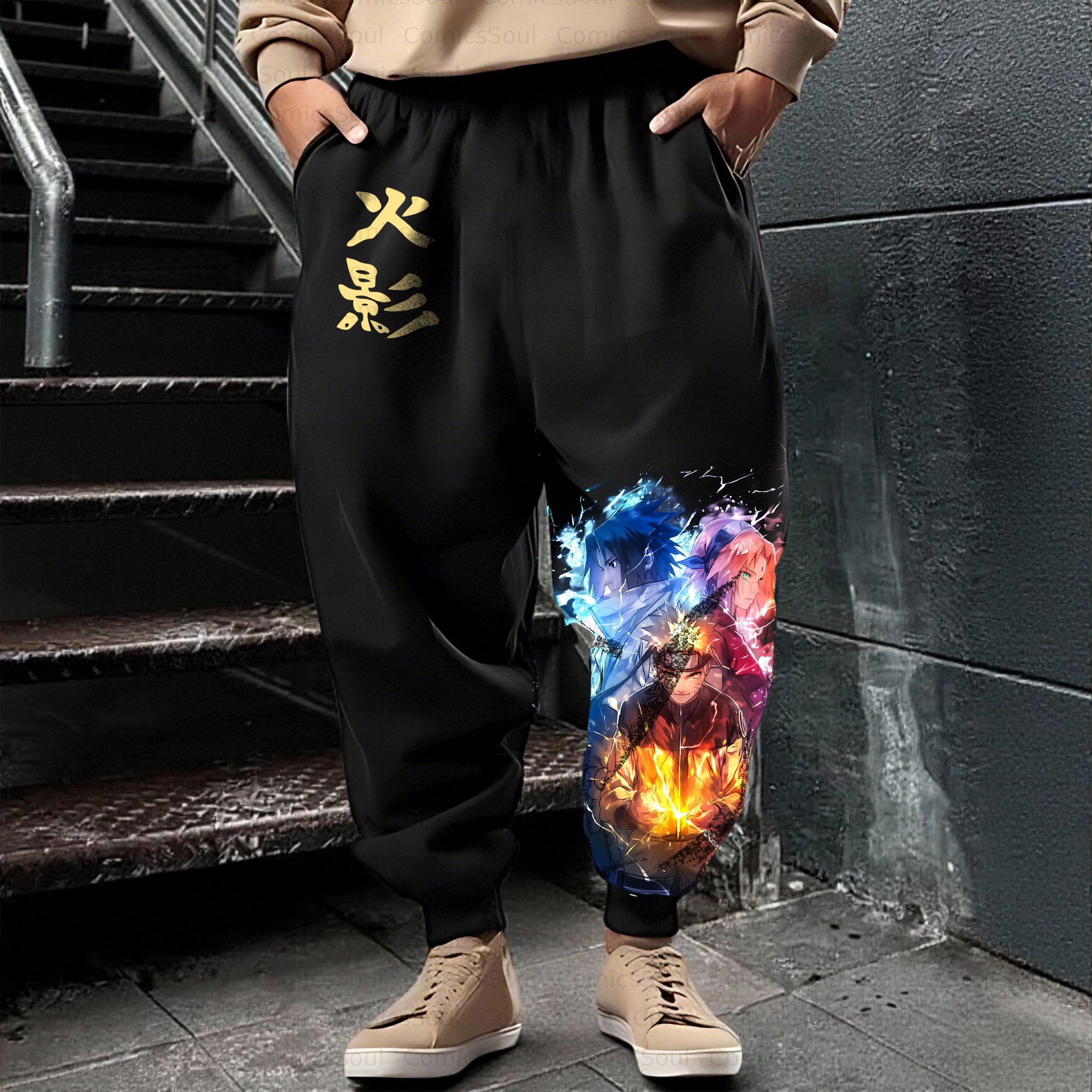 Unisex Casual Anime Streetwear Pant