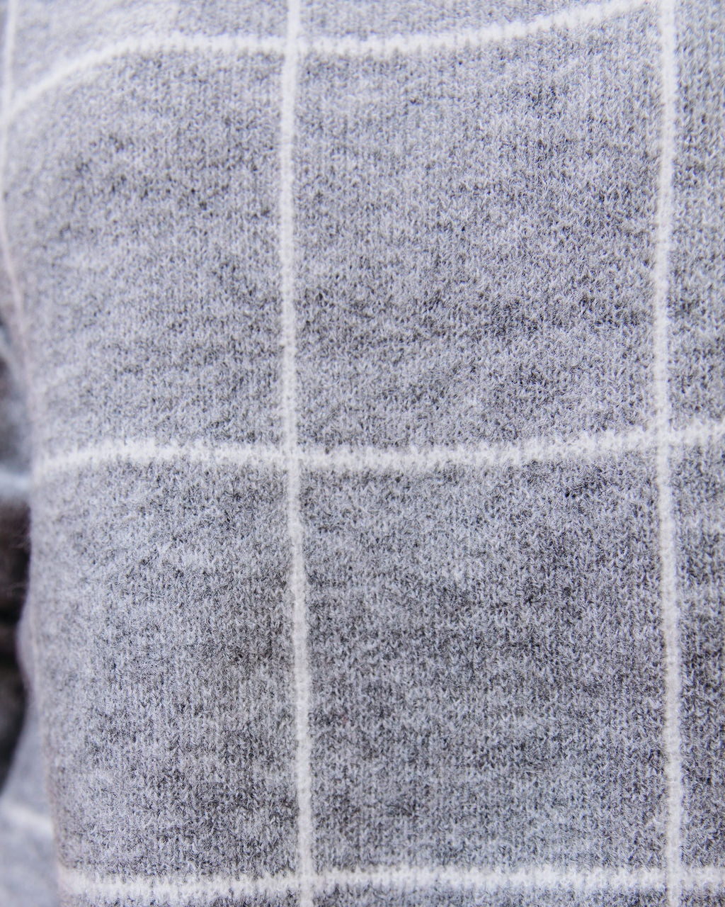 On The Grid Turtleneck Sweater - Grey - Se7enfashion