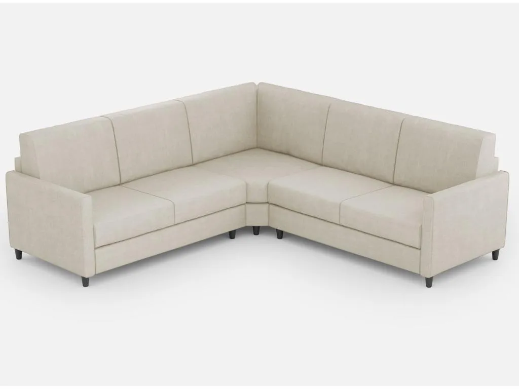 Sofá esquinero italiano moderno tejido blanco roto Decoencanto - 5 tallas-Talla 241x241 cm