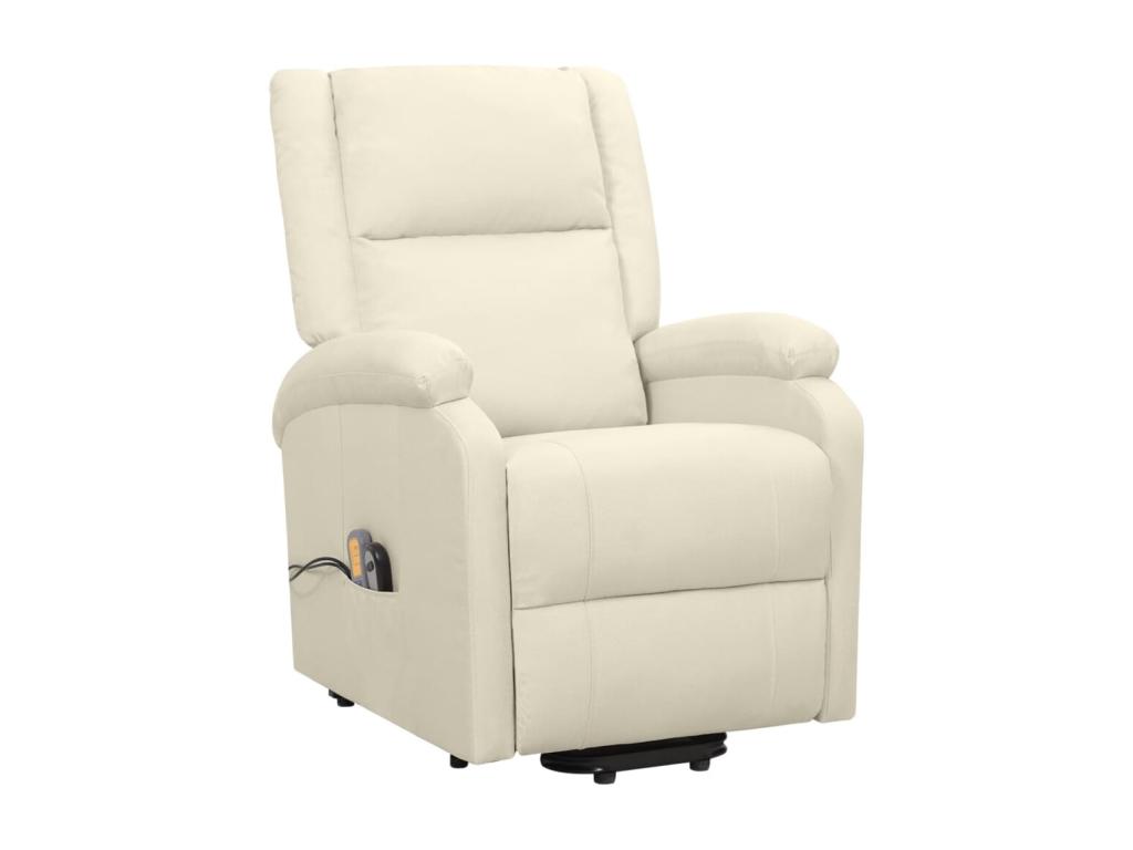 Luzssnh - Sillón de masaje elevable tela color crema