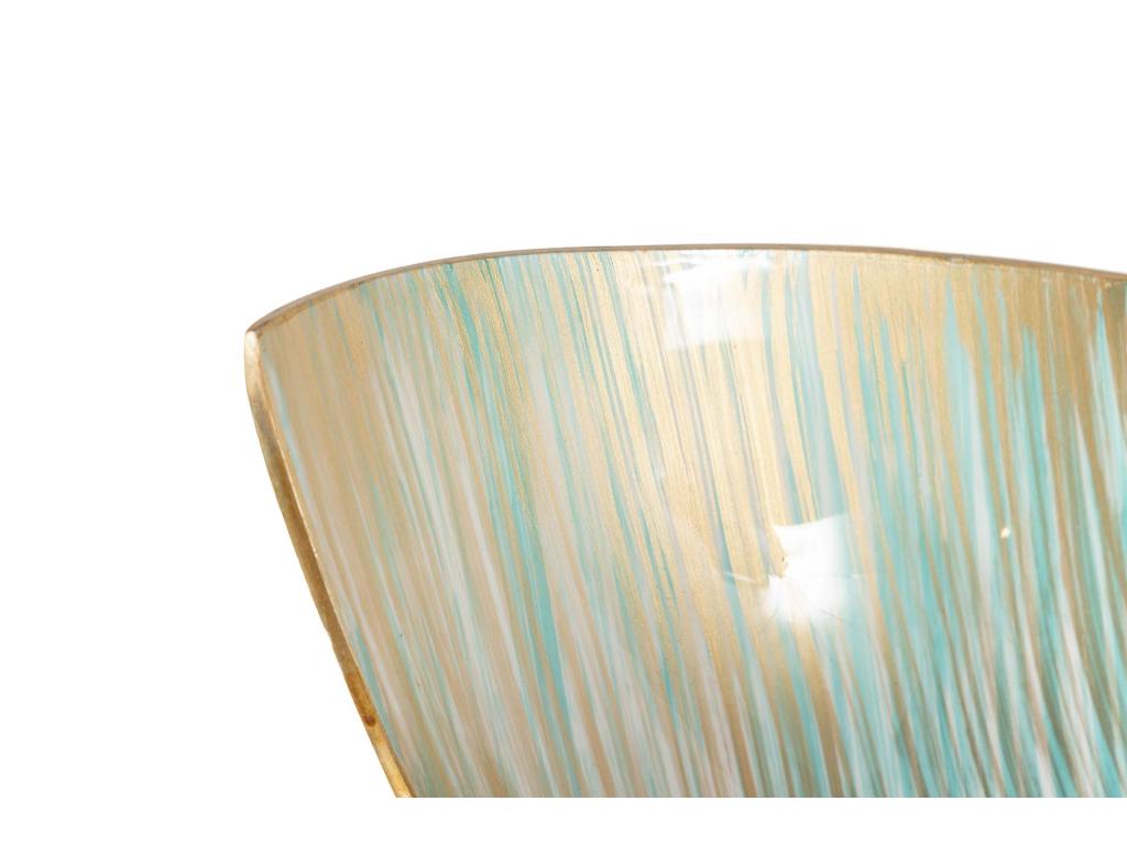 Centro Aluminio Azul Dorado 29x27x17 Cm