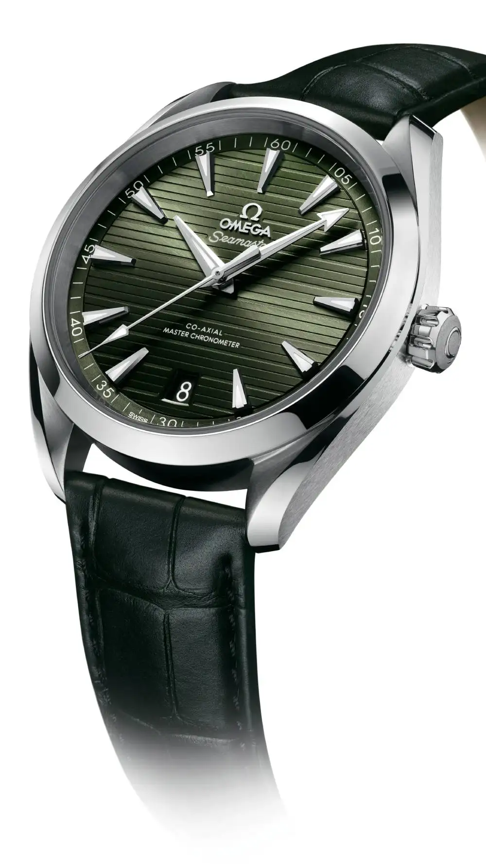 Omega Seamaster Aqua Terra Men Automatic Green Leather Watch O22013412110001