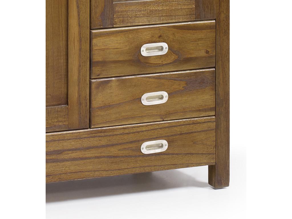 Armario madera maciza 2 puertas 3 cajones Nestleare 105 cm