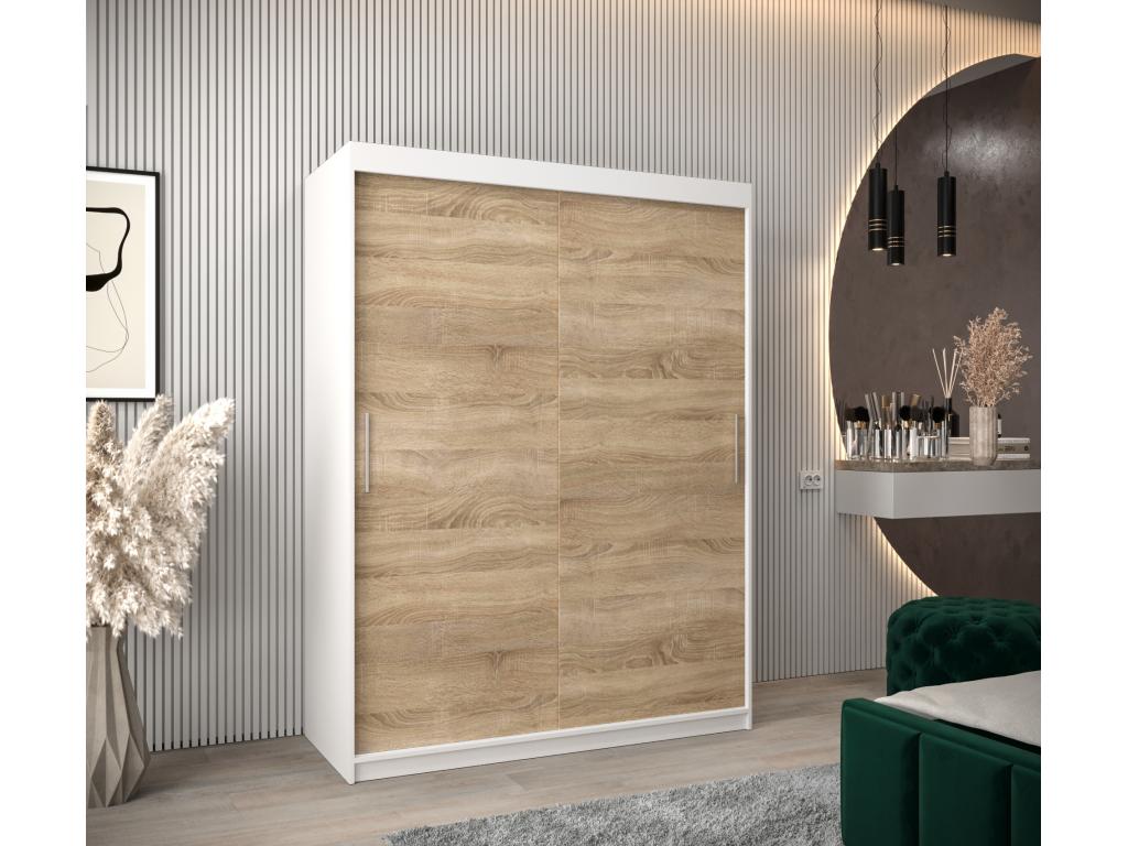 Armario de puertas correderas 200/150/62 2 puertas blanco/Cozetiq