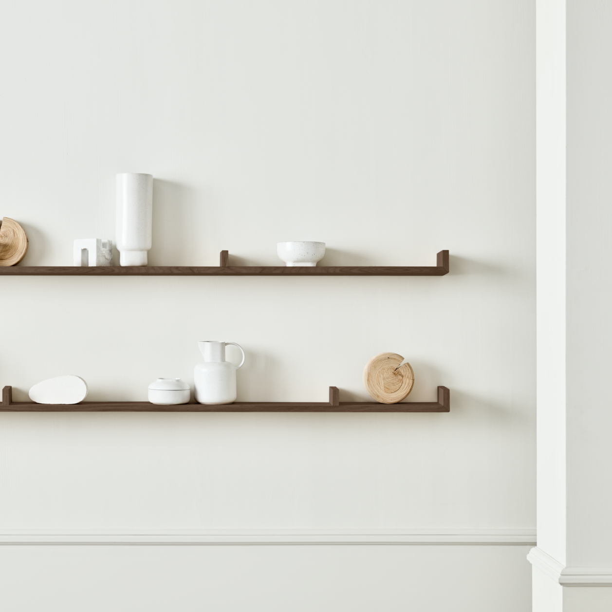 Bolia Display Wandplank B 120 cm - Asymmetrisch Rechts - Donker Eiken