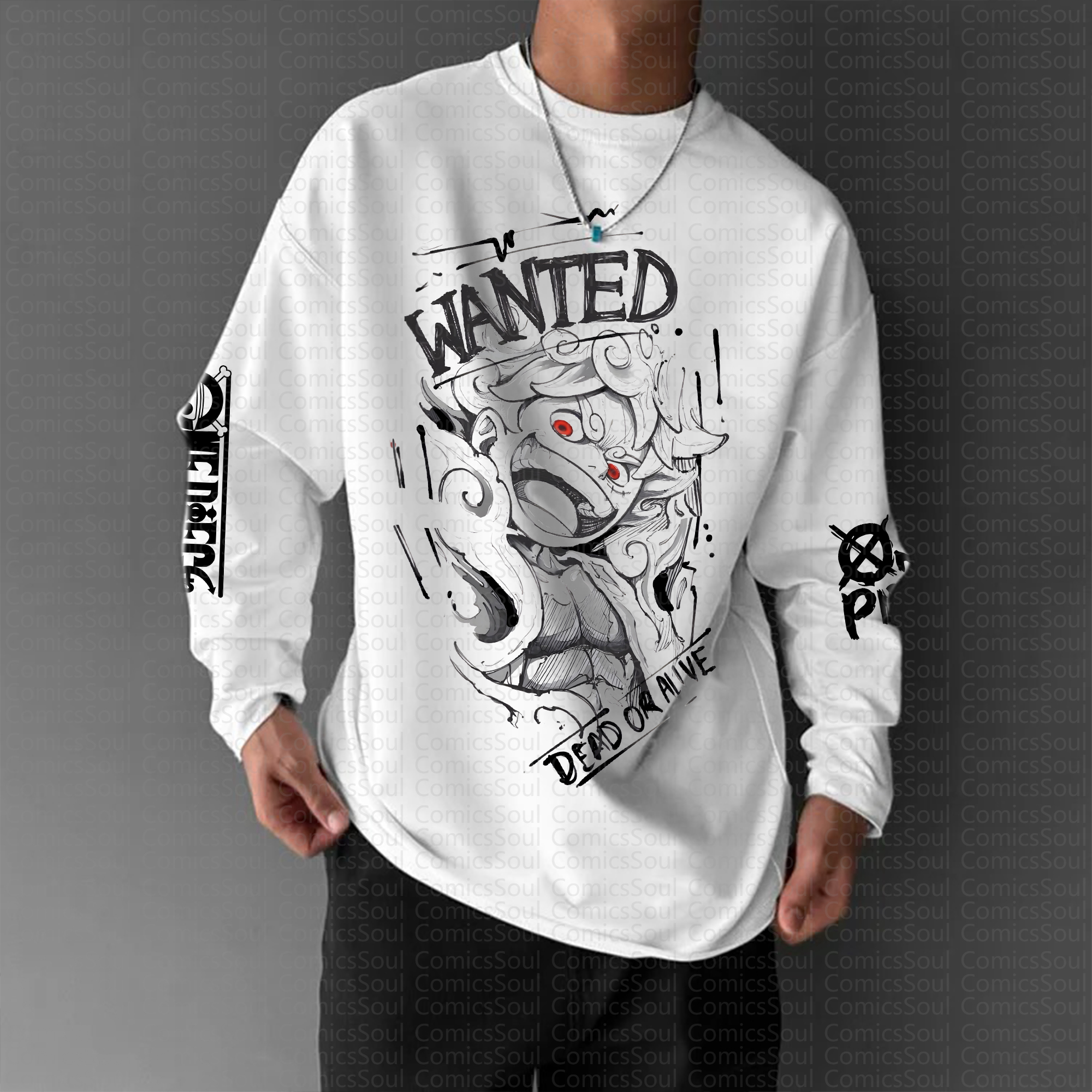 Unisex “Comicssoul” Anime Graphic Streetwear Vintage Long-Sleeved T-shirt