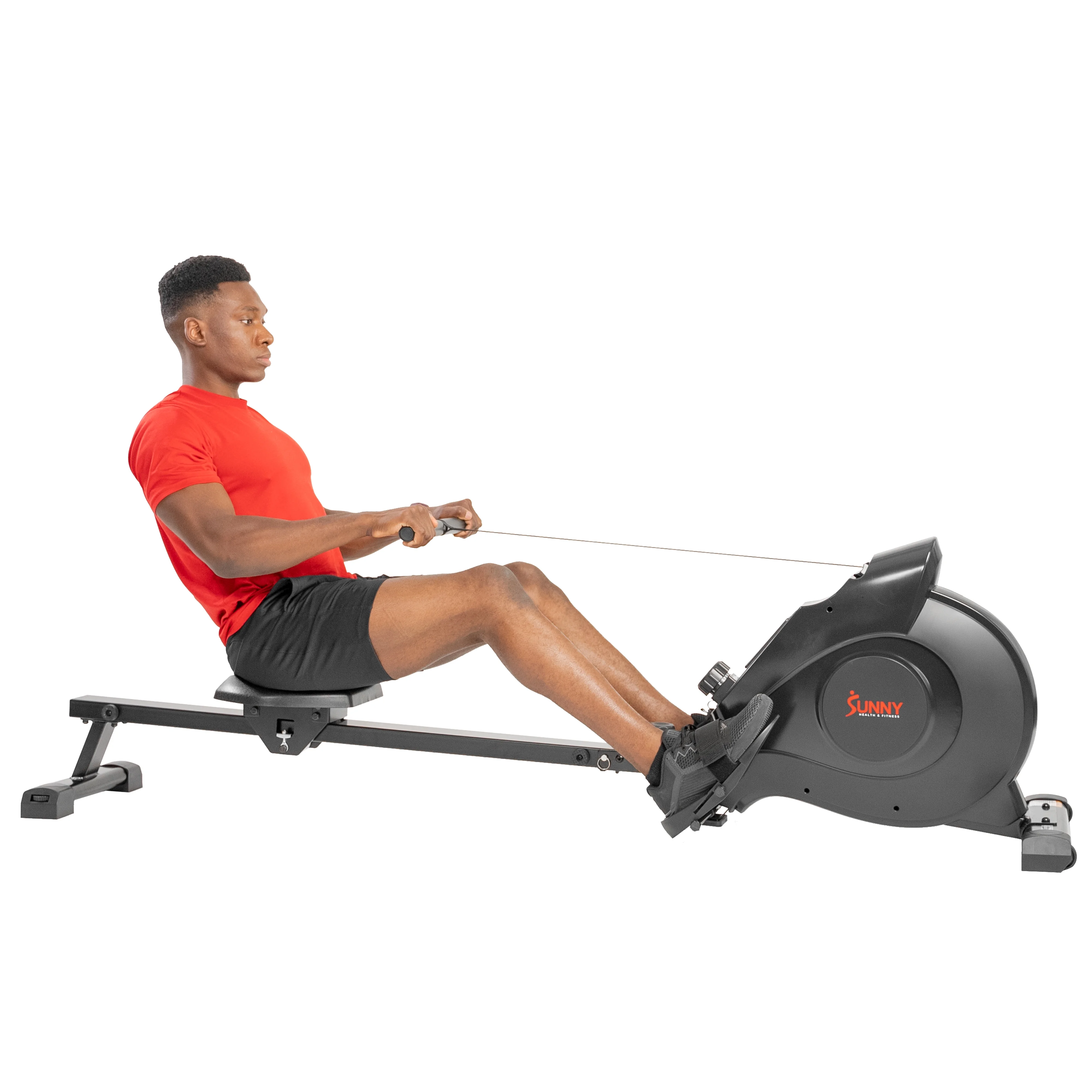 Sunny Health & Fitness 53.4" Extended Slide Rail Magnetic Rowing Machine Rower with Free SunnyFit App Membership - SF-RW5515 - Image 12