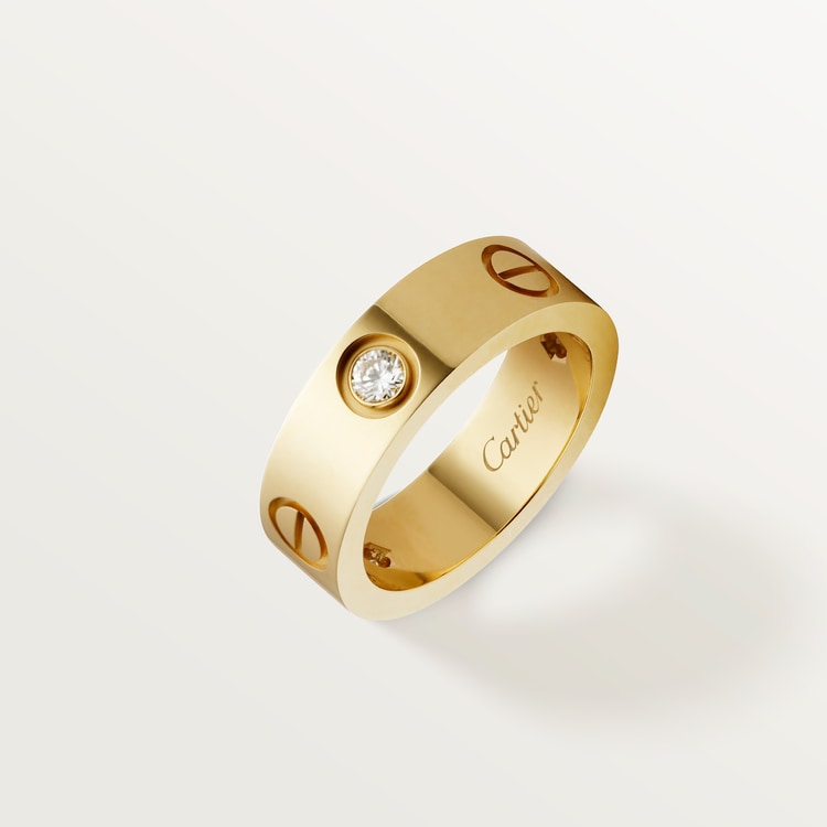 Replicate LOVE ring, classic model, 3 diamonds(1:1 replica) - Original Replica Club