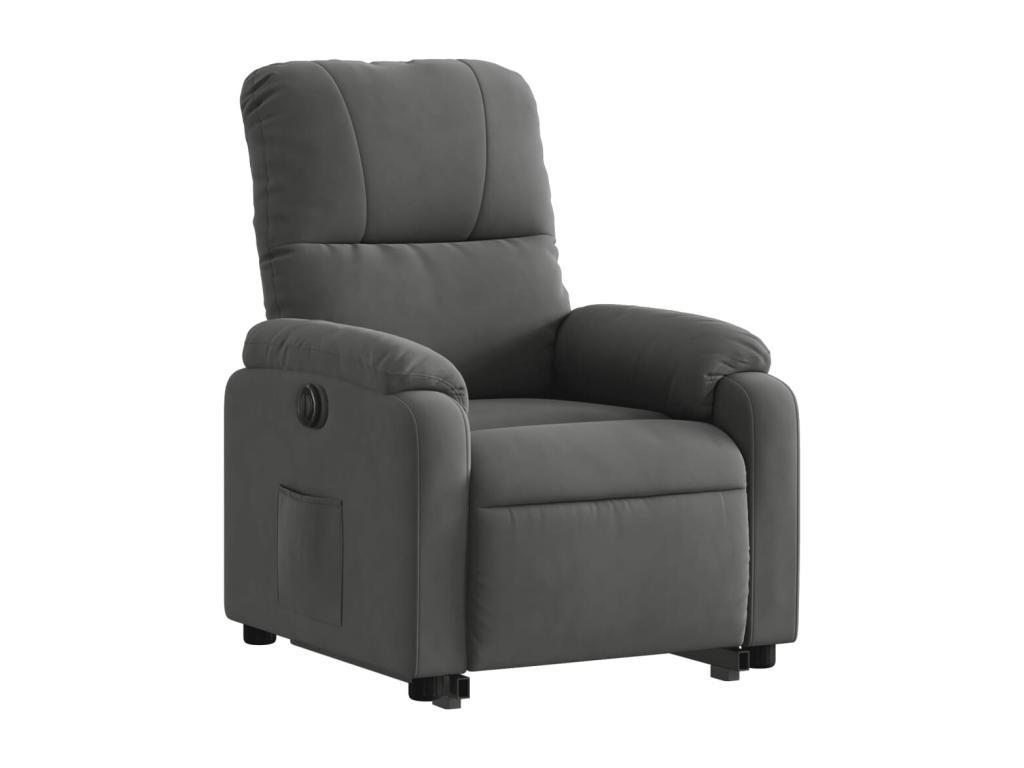 Sillón eléctrico reclinable elevable Nidolux microfibra gris
