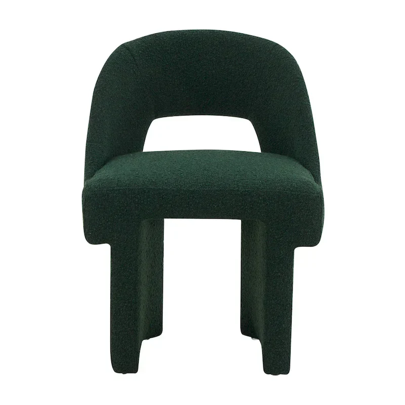 Modern Elegant Boucle Upholstered Accent Chair with MDF Wood Frame for Home Office, Living Room, and Bedroom