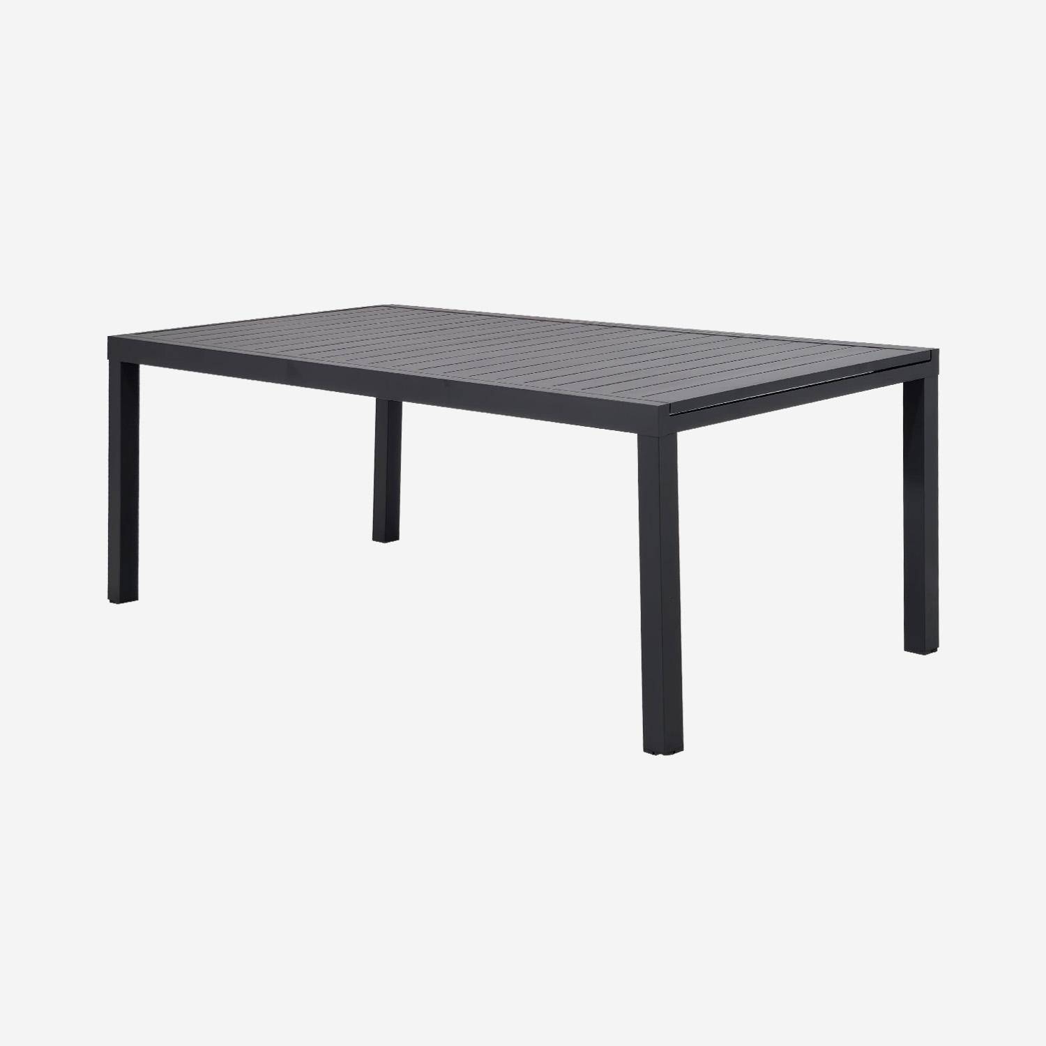 Elora - Mesa de jardín extensible de aluminio, 12 plazas