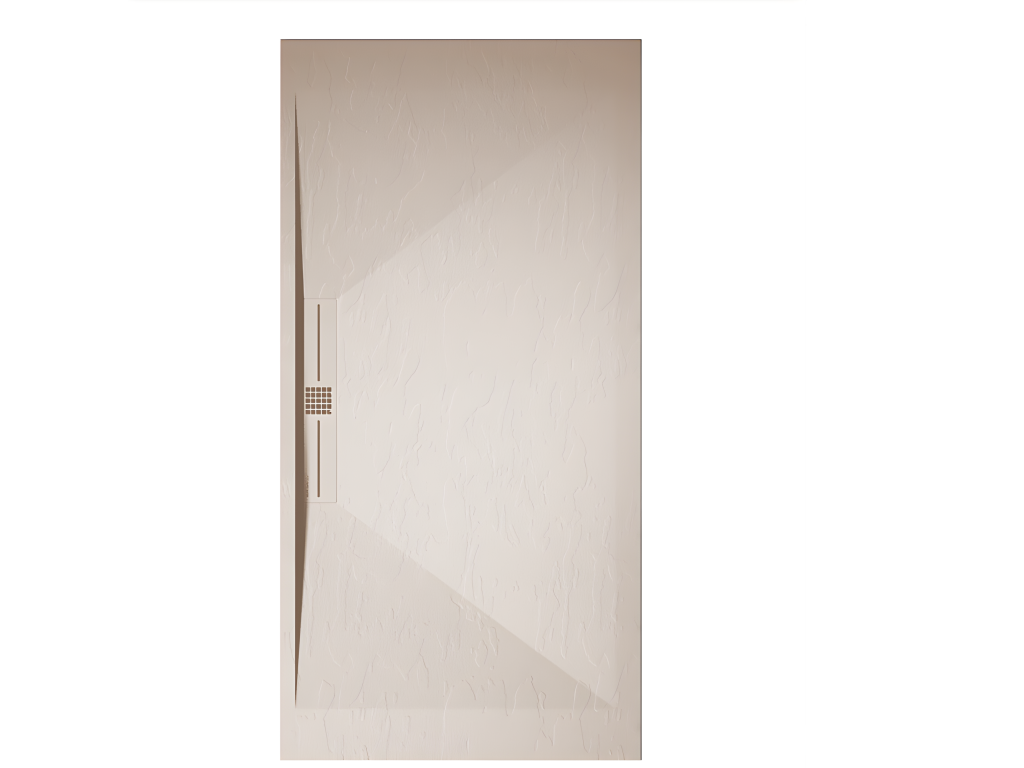 Plato de ducha pizarra EDIS CREMA 70x160 cm rejilla color