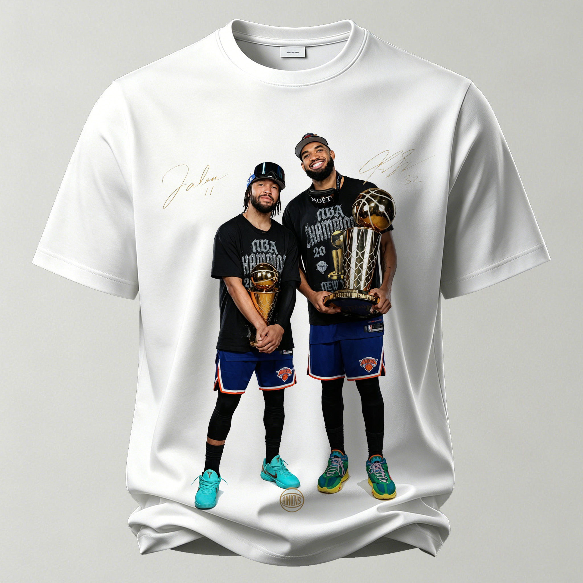Jalen Brunson & Karl-Anthony Towns Printed Unisex Oversized T-shirt
