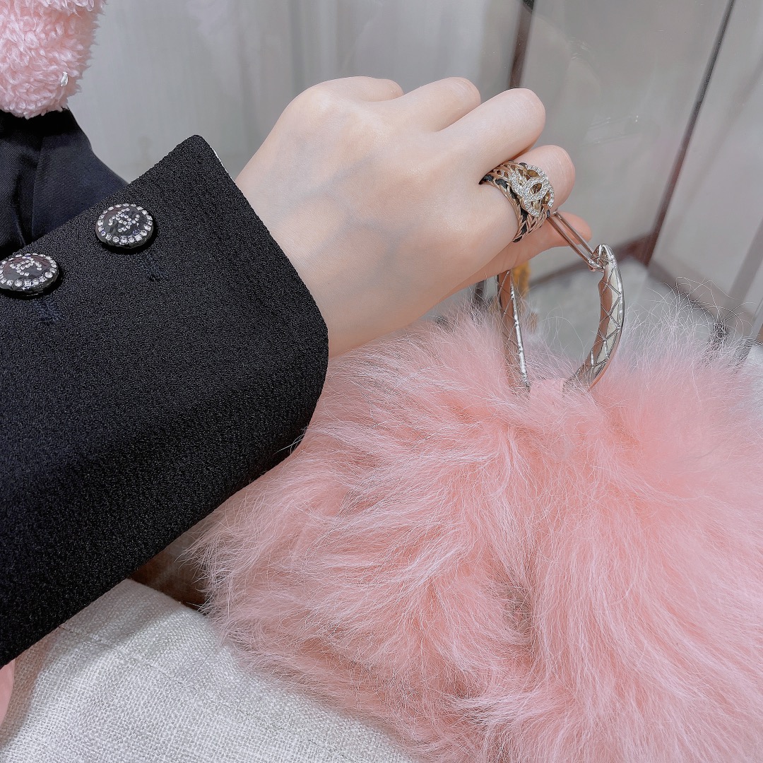 Chanel Wide Hollow Leather Wrap Vintage Ring - Original Replica Club