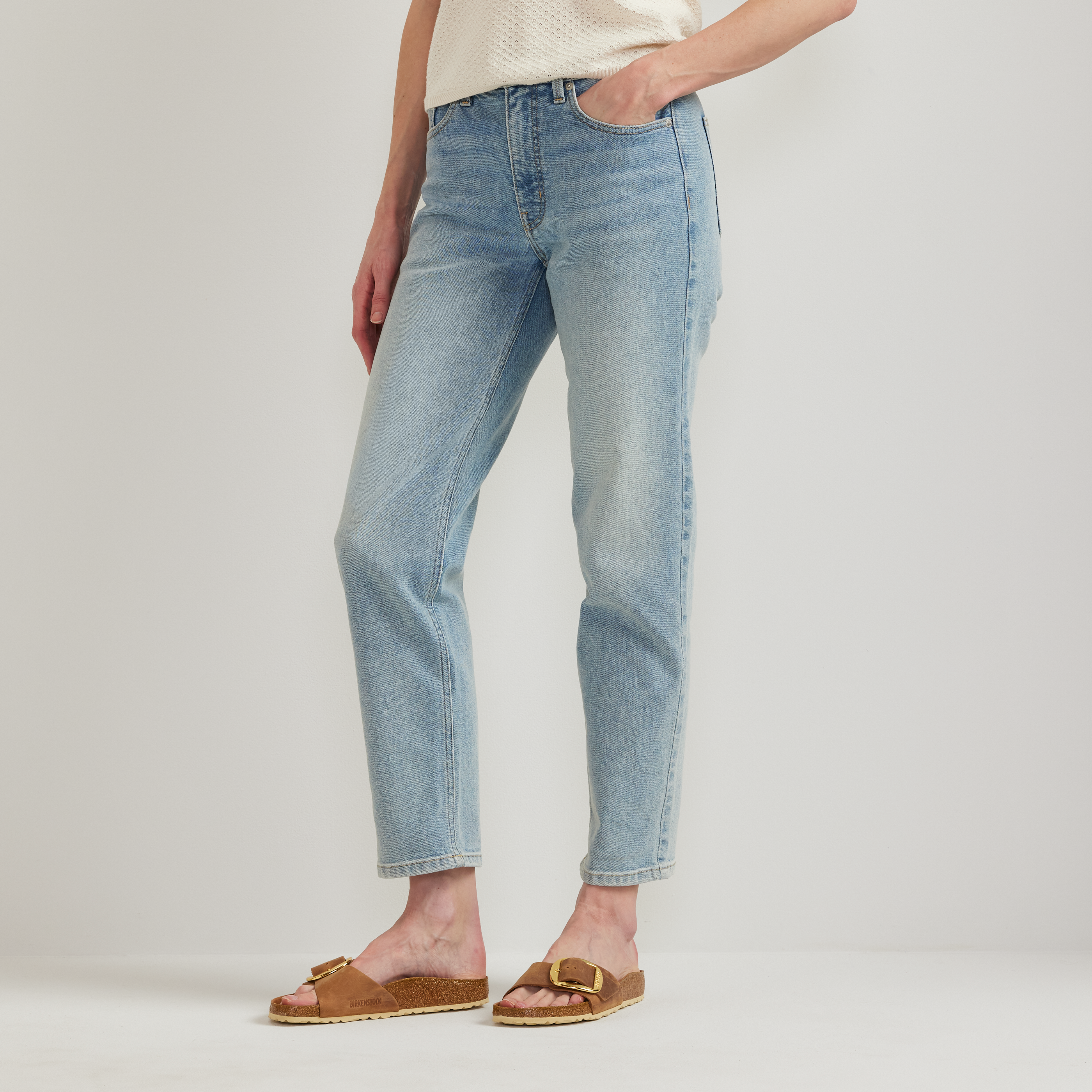 Women's Authentic High-Rise Straight Leg Jeans - Eddie Bauer Outlet
