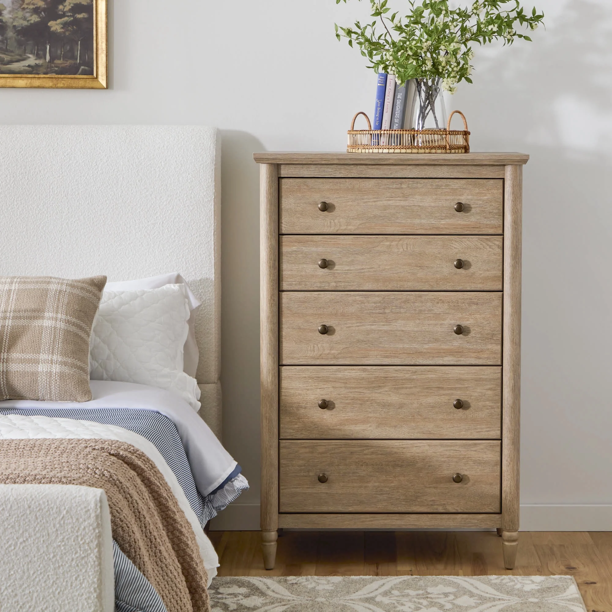 My Texas House Monroe 5-Drawer Dresser, Brushed Oak Finish - Image 5